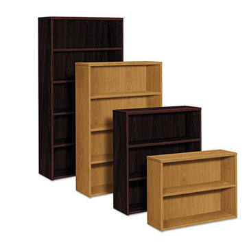HON® 10500 Series Laminate Bookcase, Five-shelf, 36w X 13-1-8d X 71h, Harvest freeshipping - TVN Wholesale